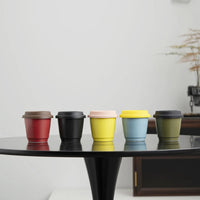 250ML Solid Color Ceramic Coffee Cup Silicone Cover Breakfast Milk Cup Couple Creative Mug Ceramic Latte Flower Mug Home Cups-Letifly Lights and Decor