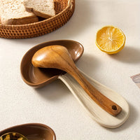 Ceramic Spoon Rest High Temperature Resistant Mushroom, Exquisite And Cute Spoon Plates for House Warming Gift-Letifly Lights and Decor
