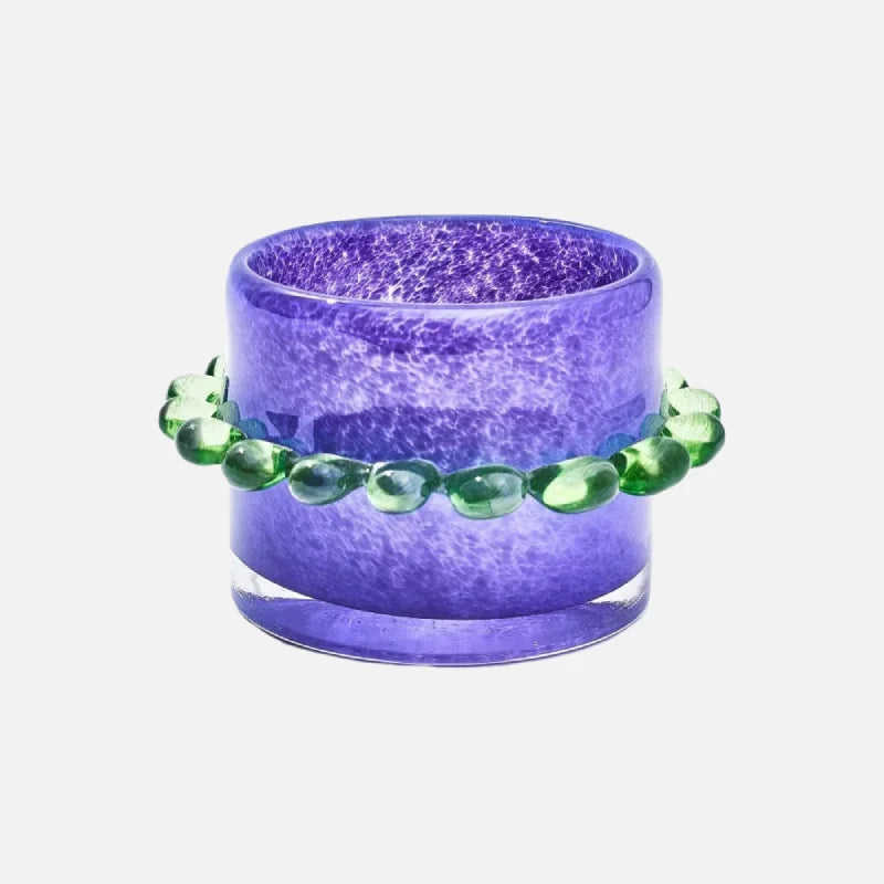 Colorful frosted glass vase ring design mini cylindrical bud vase for stems candles diffuser