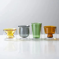 Heat Resistant High Borosilie Glass Double Layered Coffee Tea Cup Ins Sle Wine Glass Tasting Cup Water Cup AroN Colored-Letifly Lights and Decor