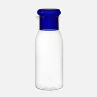 Glass carafe with cup lid modern water bottle minimalist infusion pitcher clear glass beverage container bedside carafe