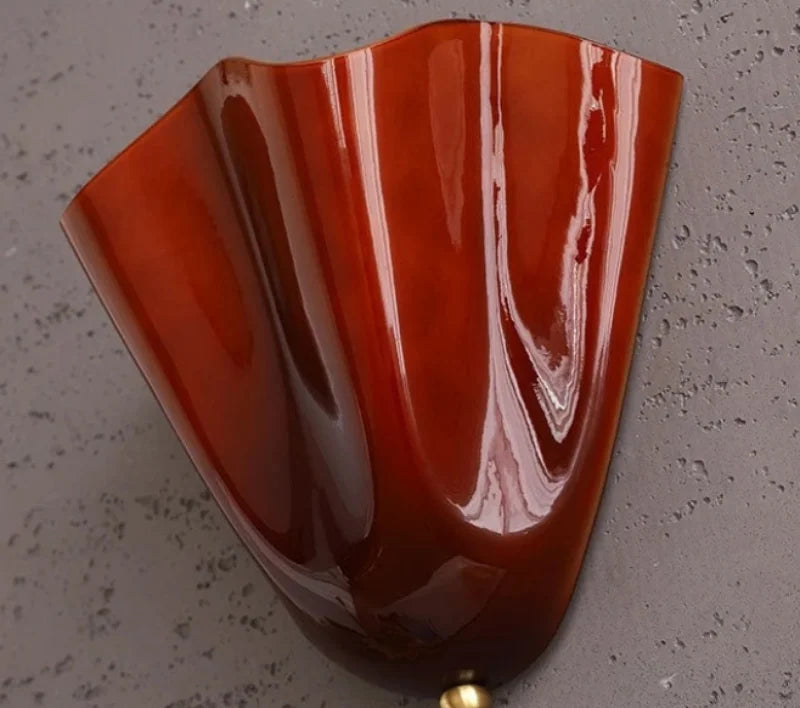 Wall Sconce petal glass sculptural ambient lighting colored glass decorative wall lamp
