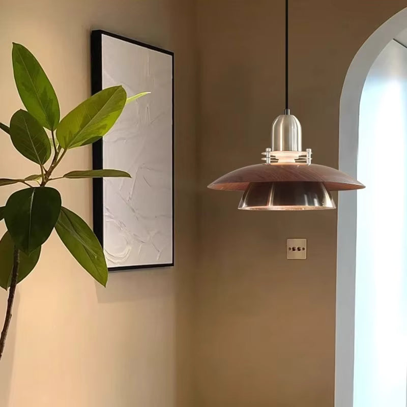 Aero Bar Pendant Lamp Aluminum and wood linear pendant light modern Nordic ceiling lamp chandelier