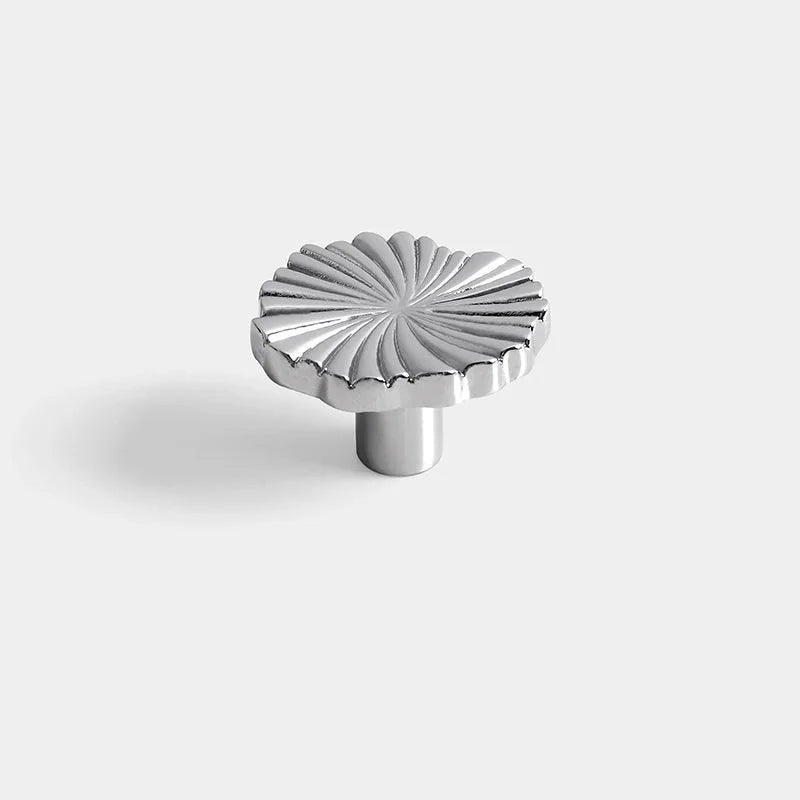 Santaya Brass Cabinet Pulls Cup Flat Chrome Drawer Pulls Kitchen Cupboard Bathroom Dresser Cabinet Knob Hardware Silver Handles-Letifly Lights and Decor