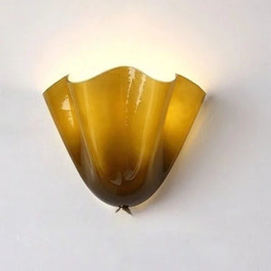 Petaline Glass Wall Sconce - Green / Cool White