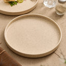 Speckled ceramic dinner plate warm sand color minimalist rustic modern tableware plate