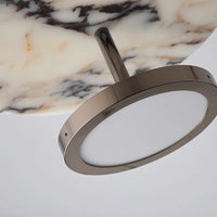 Stratum Marble Pendant Lamp Luxury Black Round Natural Stone Pendant Lamp High-end Bedroom Bedside LED Chandelier Living room Decoration Home Hanging Lights