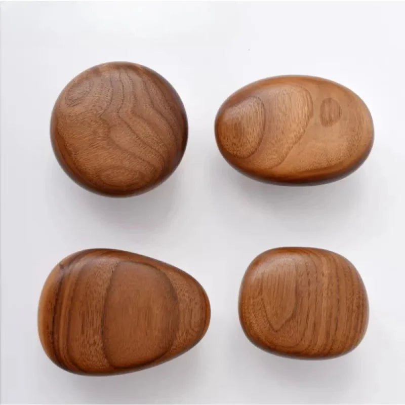 Pebble Pull Walnut Drawer Handle
