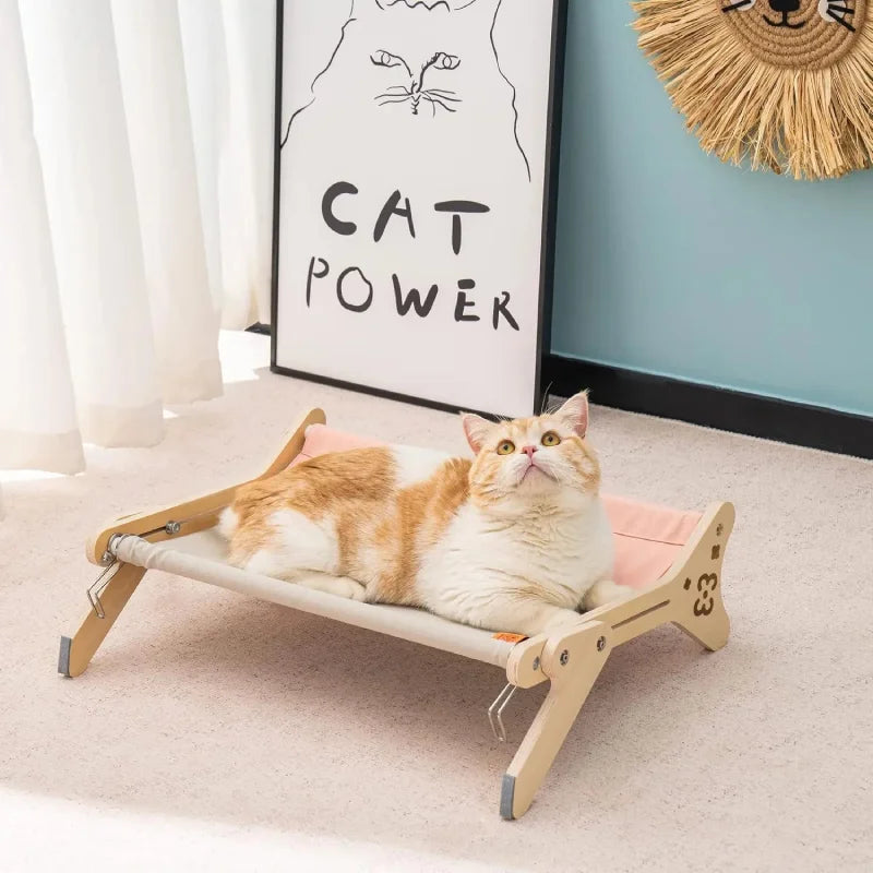 Cat window perch soft plush mount no-drill wood frame