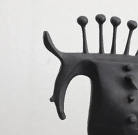 Black Metal Horse Sculpture Abstract Modern Animal Statue Bookshelf Decor Living Room Accent
