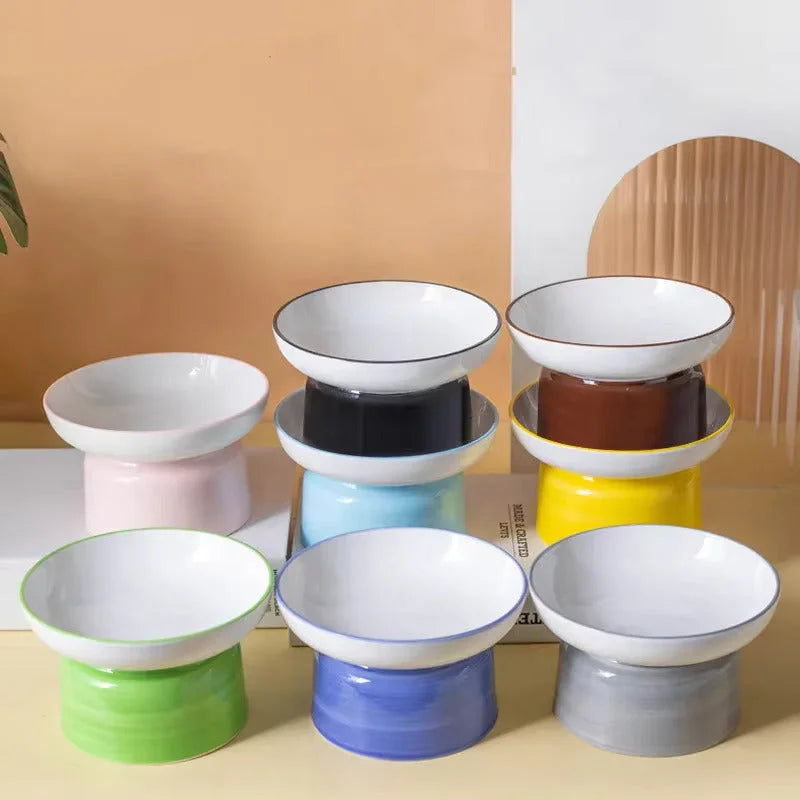 Sage Tilt Ceramic Pet Bowl
