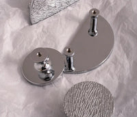 Solid Brass Cabinet Handle Round Kitchen Cabinet Pull High-end Luxury Wardrobe Chrome Silver Pulls Furniture Drawer Knob-Letifly Lights and Decor