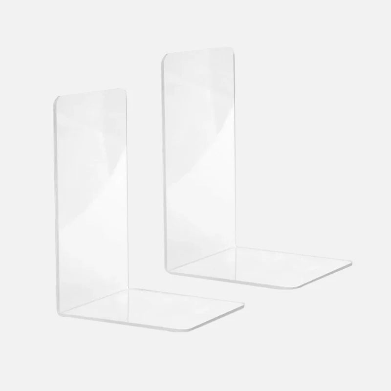 Acrylic bookends colorful modern L-shaped desk organizer