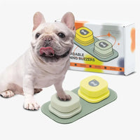 Training buttons set recordable talking dog buttons rubber mat colorful pet communication tool