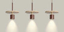 Forest Canopy Travertine pendant light, natural stone and wood kitchen island chandelier, luxury marble dining bedroom bedside aisle hanging lamp