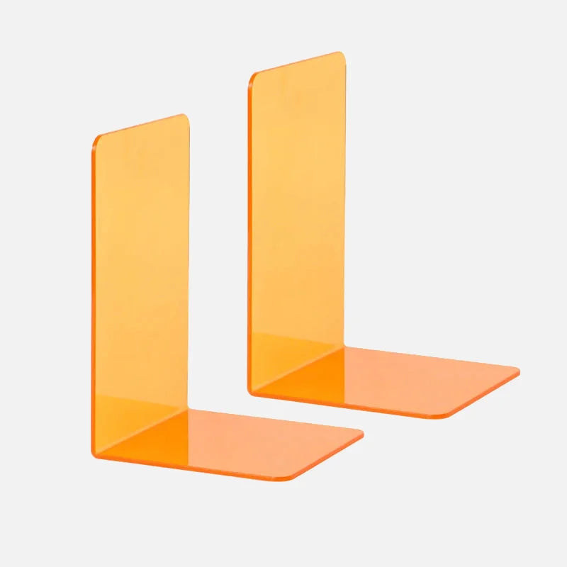 Acrylic bookends colorful modern L-shaped desk organizer