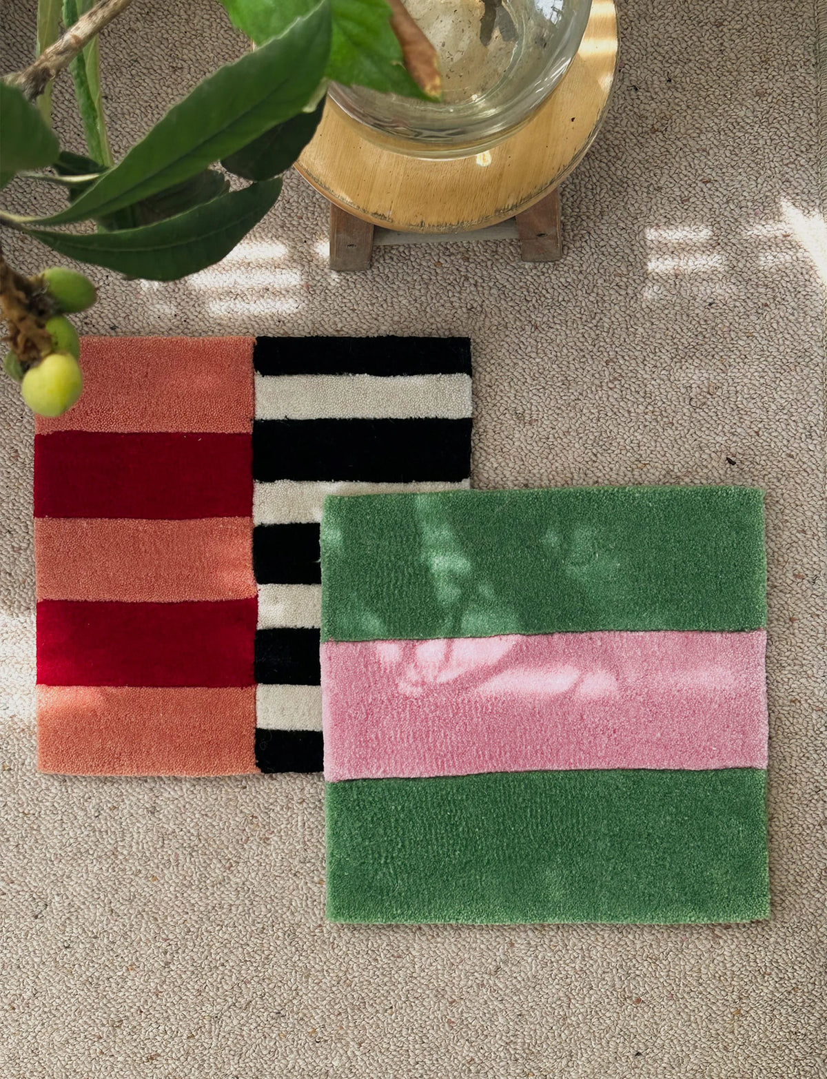 Handmade Colorful Tufting Seat Grids Blocks Cushion Soft Square Chair Sofa Pad Hanging Wall Decoration Tapestry Home Decor-Letifly Lights and Decor
