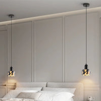 Carrara Eclipse Lamp Luxury Black Round Natural Stone Pendant Lamp High-end Bedroom Bedside LED Chandelier Living room Decoration Home Hanging Lights