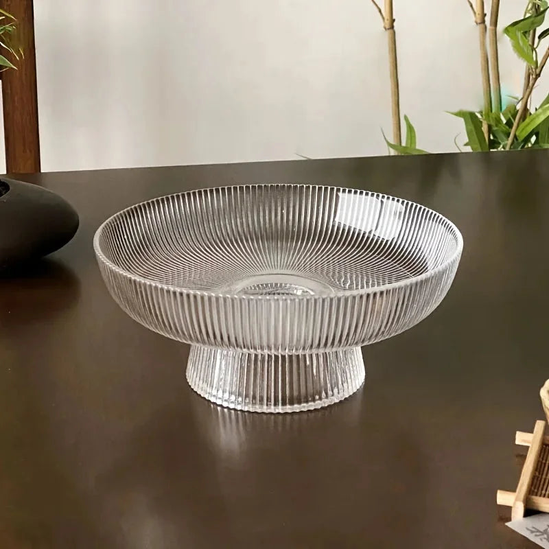 Hammered Glass Fruit Bowl