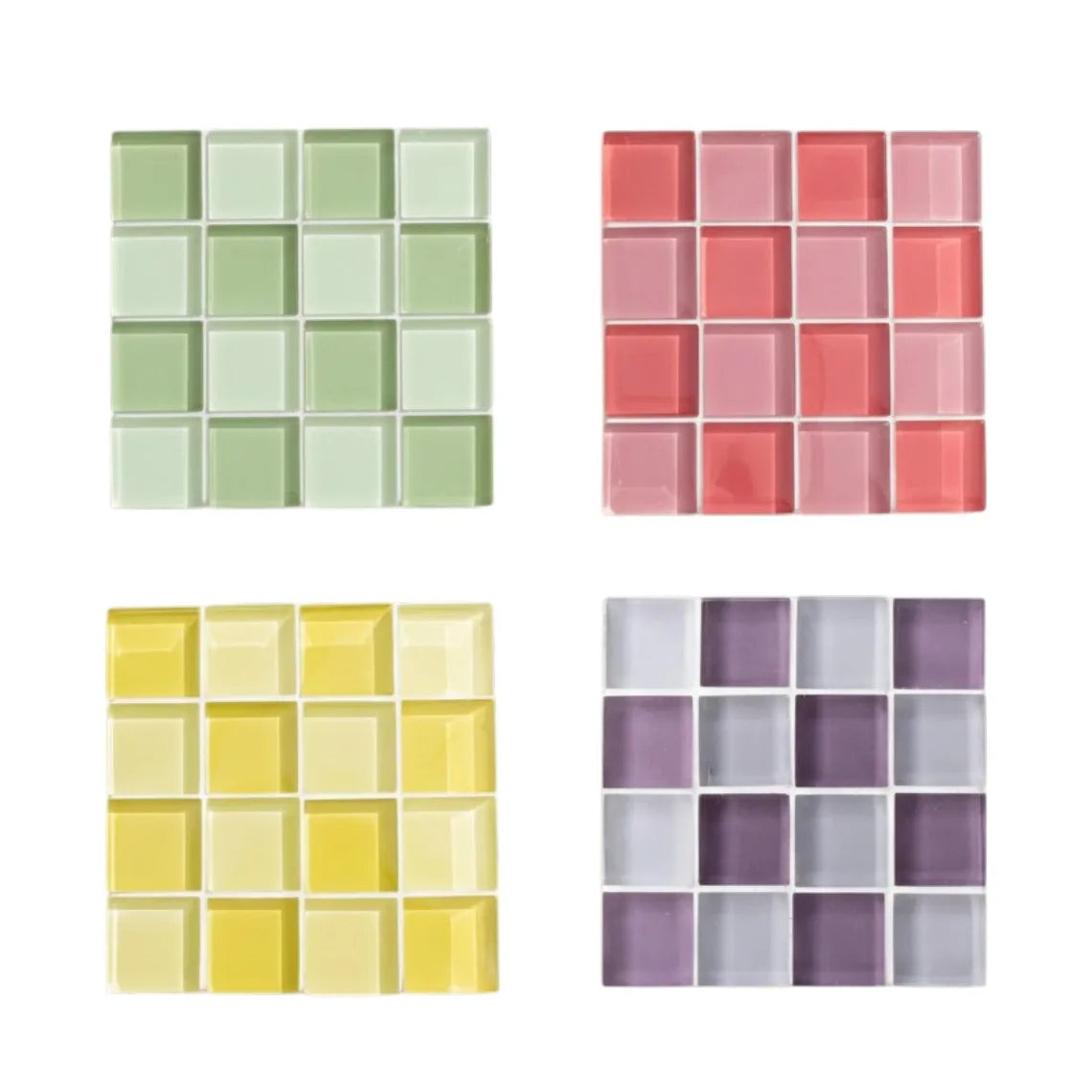 Color Tile Coaster Set-Letifly Lights and Decor