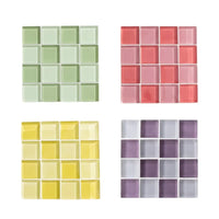 Color Tile Coaster Set-Letifly Lights and Decor