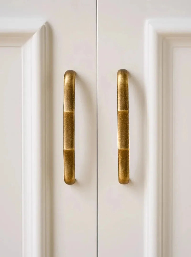 Santaya Antique Brass Cabinet Pulls Handles Dresser Drawer Solid Brass Cabinet Handles Wardrobe Kitchen Hardware Pull-Letifly Lights and Decor