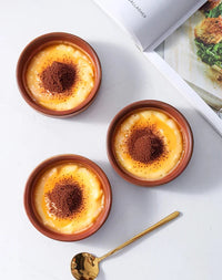 Terracotta ceramic dessert dish swirl glaze small snack bowl modern rustic tableware fruit dessert bowl