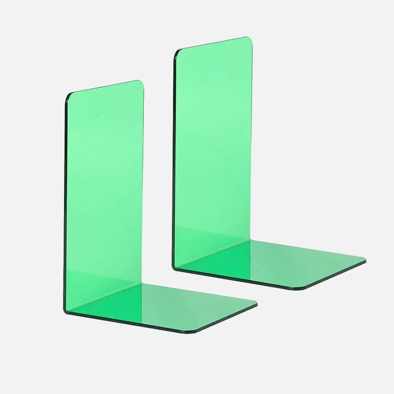 Acrylic bookends colorful modern L-shaped desk organizer