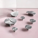 Santaya Brass Cabinet Pulls Cup Flat Chrome Drawer Pulls Kitchen Cupboard Bathroom Dresser Cabinet Knob Hardware Silver Handles-Letifly Lights and Decor