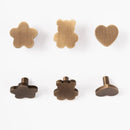 Solid Antique Brass Brushed Handle Animal Design Bear/Heart/Star Children's Room Drawer Knob Kitchen Cabinet Pulls-Letifly Lights and Decor