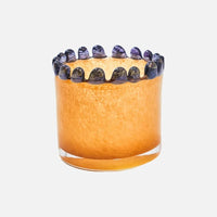 Colorful frosted glass vase ring design mini cylindrical bud vase for stems candles diffuser