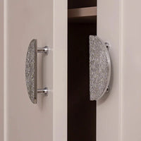 Solid Brass Cabinet Handle Round Kitchen Cabinet Pull High-end Luxury Wardrobe Chrome Silver Pulls Furniture Drawer Knob-Letifly Lights and Decor