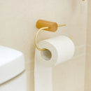 Wood Toilet Paper Holder No Drill Kitchen Storage Brass Towel Hanger Bathroom Accessories Self-Adhesive Wall Mounted Tissue Rack-Letifly Lights and Decor