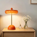 Mid-Century Modern Glass Table Lamp Vintage LED Bedside Desk Lamp Golden Metal Pole Bedroom Nightstand Decor Light-Letifly Lights and Decor