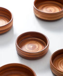Terracotta ceramic dessert dish swirl glaze small snack bowl modern rustic tableware fruit dessert bowl