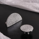 Solid Brass Cabinet Handle Round Kitchen Cabinet Pull High-end Luxury Wardrobe Chrome Silver Pulls Furniture Drawer Knob-Letifly Lights and Decor
