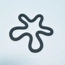 wave silicone heat resistant coaster non-slip pot holder modern kitchen mat