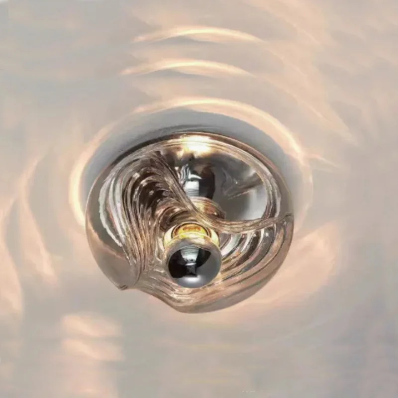 Acrylic swirl wave wall sconce modern bedside lighting retro wall lamp for bedroom bathroom hallway home decor warm ambient light fixture