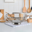 Verge Wire Basket Set stainless steel wire fruit basket modern kitchen bowl polished silver produce holder