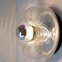 Acrylic swirl wave wall sconce modern bedside lighting retro wall lamp for bedroom bathroom hallway home decor warm ambient light fixture