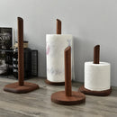 Creative Walnut Tissue Storage Rack Kitchen Vertical Roll Paper Holder Plastic Wrap Shelf Household Storage Ornament Decoration-Letifly Lights and Decor