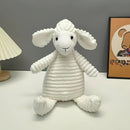 Plush corduroy squeaky dog toy animal shape durable chew toy for puppies and dogs