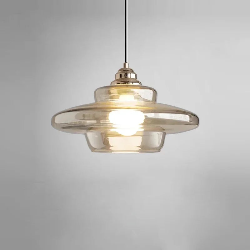 Apollo Aura Lamp Cognac glass pendant light retro layered chandelier modern kitchen island lamp