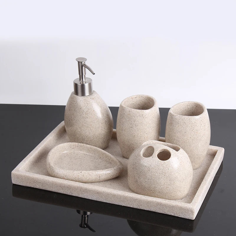 Resin Sand Bathroom Accessories