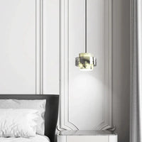 High-end Marble Pendant Lamp Natural Stone Bedroom Bedside Modern LED Luxury Chandelier Living Room Home Decor Hanging Lights-Letifly Lights and Decor