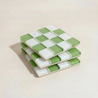Pixel Checkered Tile Coasters-Letifly Lights and Decor