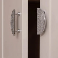 Solid Brass Cabinet Handle Round Kitchen Cabinet Pull High-end Luxury Wardrobe Chrome Silver Pulls Furniture Drawer Knob-Letifly Lights and Decor
