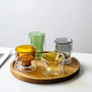 Heat Resistant High Borosilie Glass Double Layered Coffee Tea Cup Ins Sle Wine Glass Tasting Cup Water Cup AroN Colored-Letifly Lights and Decor