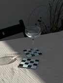 Pixel Checkered Tile Coasters-Letifly Lights and Decor