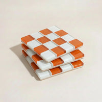 Pixel Checkered Tile Coasters-Letifly Lights and Decor